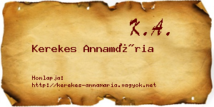 Kerekes Annamária névjegykártya