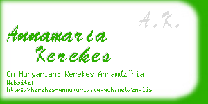 annamaria kerekes business card